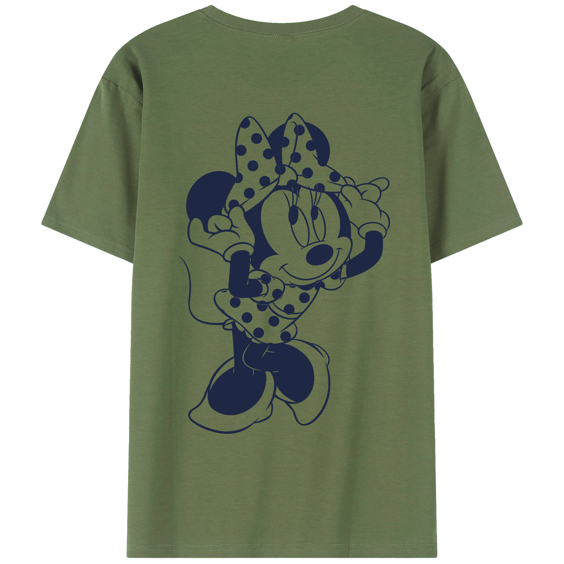 ミッキーマウス Mickey Mouse 綿100％ メンズ半袖Tシャツ（バックプリント） 通気性